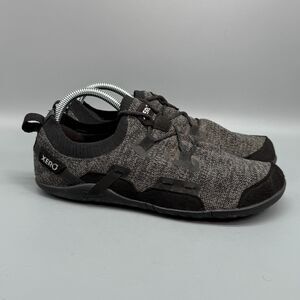 Xero Shoes Oswego Men's 8 Gray Knit Running Sneakers Lace-Up Lightweight Comfort